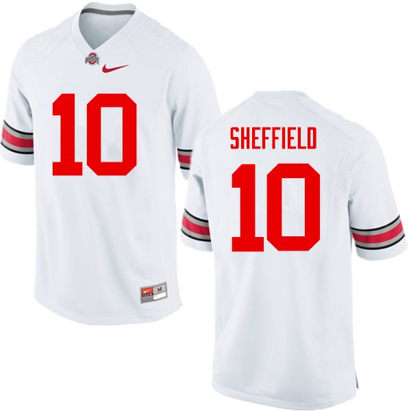Ohio State Buckeyes #10 Kendall Sheffield Men Embroidery Jersey White